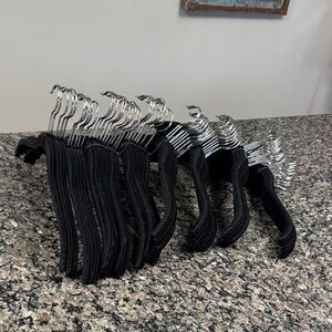 Non-Branded Black Velvet Slim Non-Slip Closet Hangers - 20 hangers for $12